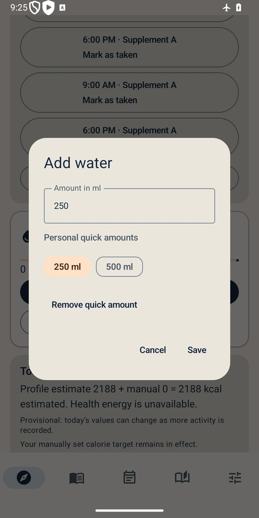 Your water log