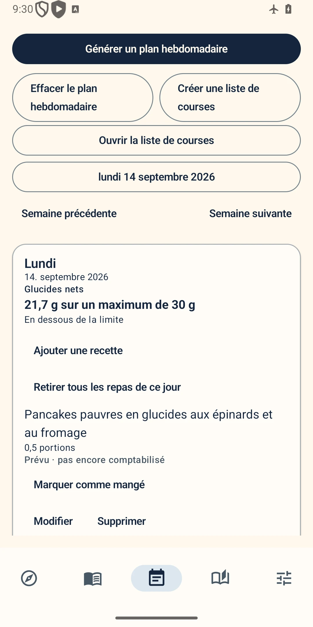 Planifiez vos repas