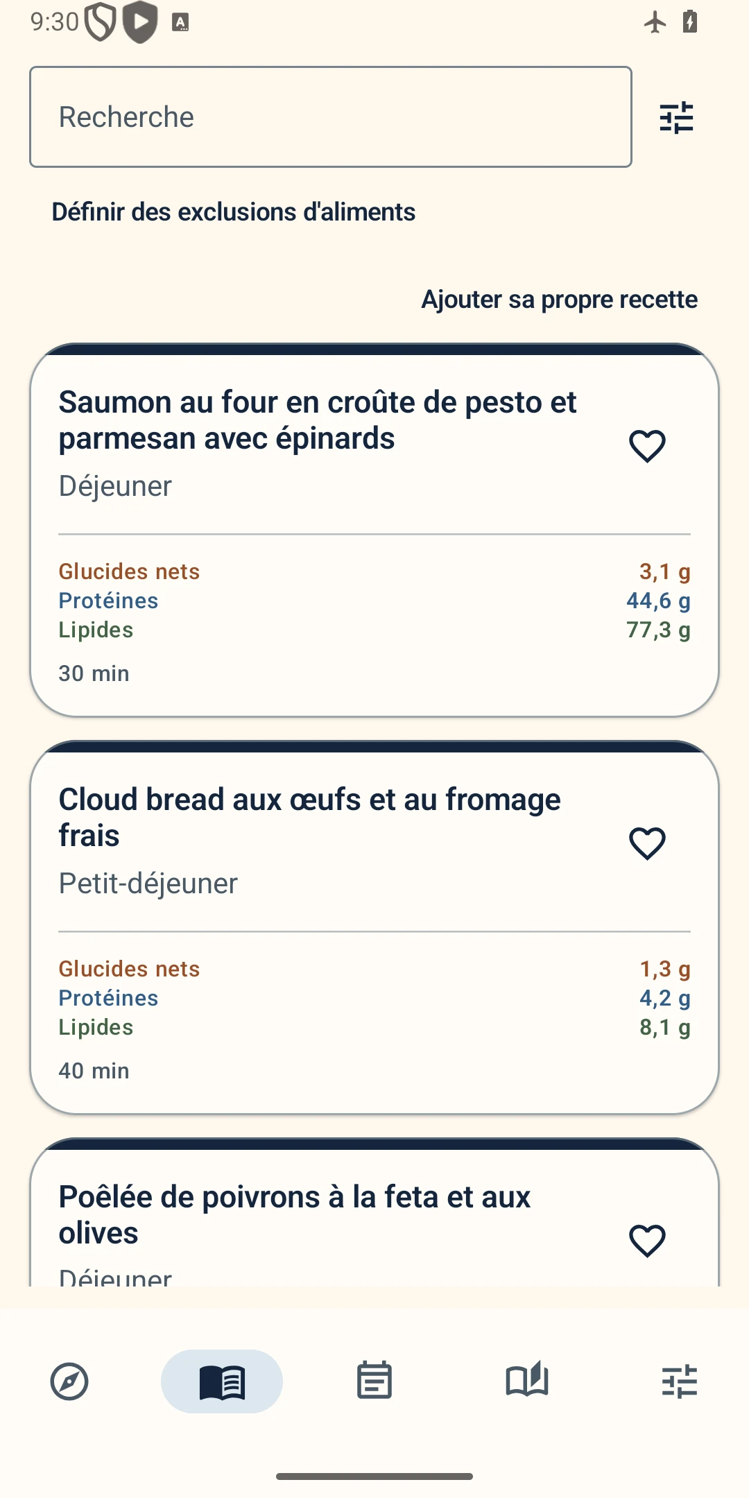 De nouvelles idées de repas