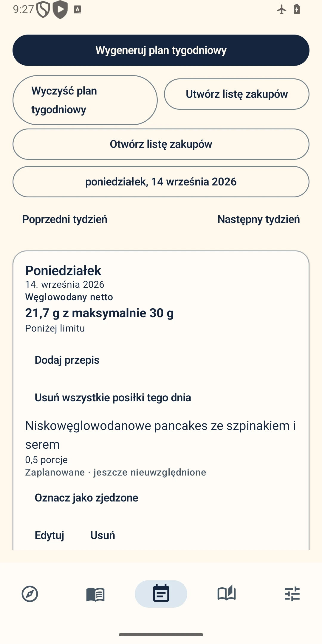Zaplanuj posiłki