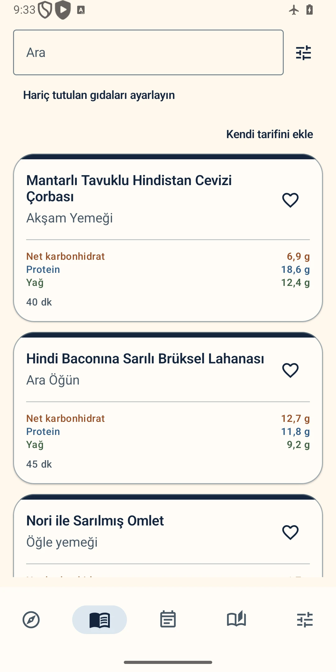 Öğünleriniz için yeni fikirler
